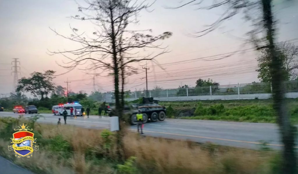 Zes soldaten bij een verkeersongeval in Oost-Thailand gewond geraakt
