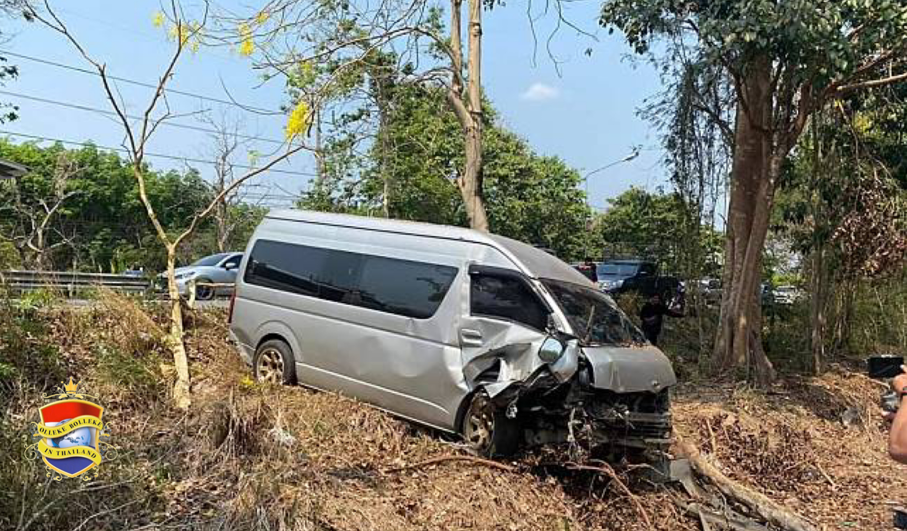 Bestuurder minibus geeft het geschreeuw van een Russische toerist de schuld van auto-ongeluk in Rayong waarbij zeven Russische toeristen gewond raken