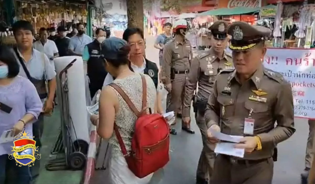 LET OP! op Chatuchak Market in Bangkok heerst een plaag van zakkenrollers, politie doet er alles aan om dit aan te pakken