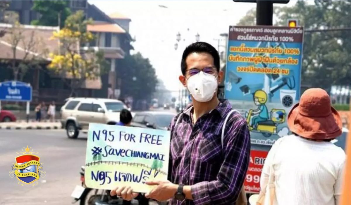 Inwoners van Chiang Mai krijgen gratis N95-maskers vanwege gevaarlijke luchtverontreiniging