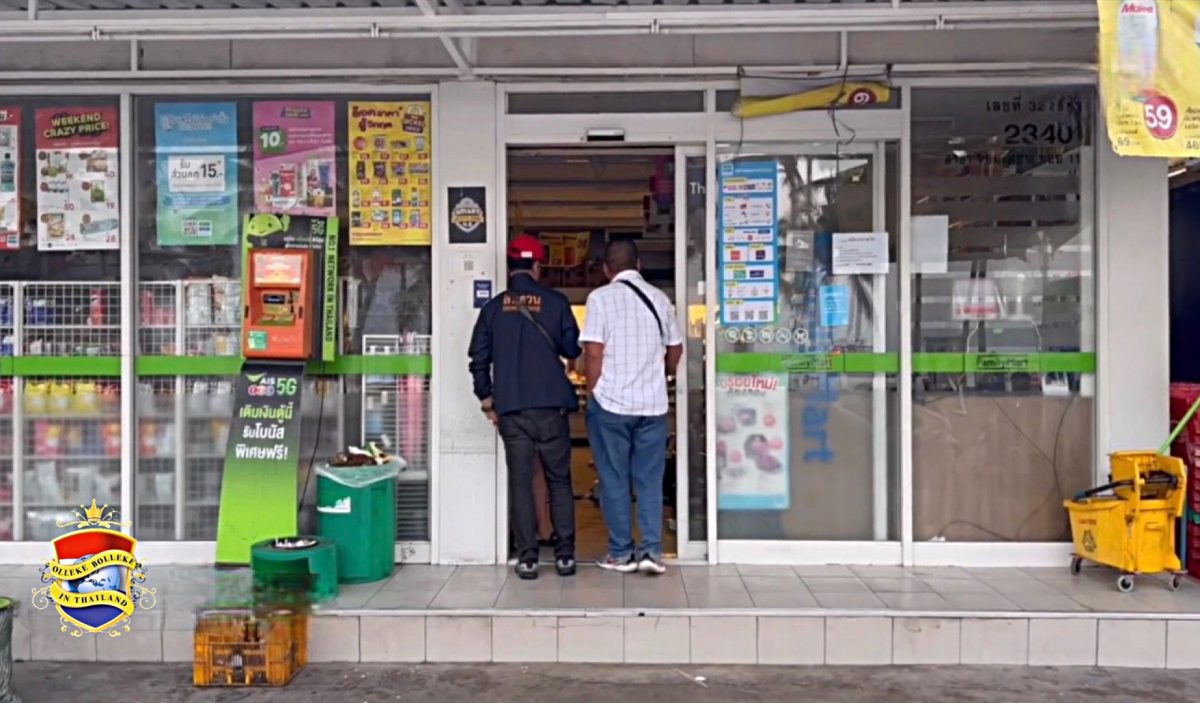 Man valt twee medewerkers van een supermarkt met een mes in Jomtien aan 