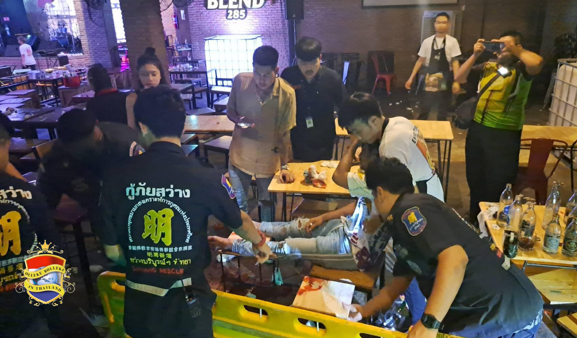 Knokpartij in pub “Yes” aan de Third Road in Pattaya laat veel mensen gewond achter