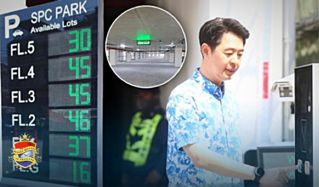 De nieuwgebouwde parkeergarage in de wijkgemeente Naklua bij Pattaya gaat bijna open