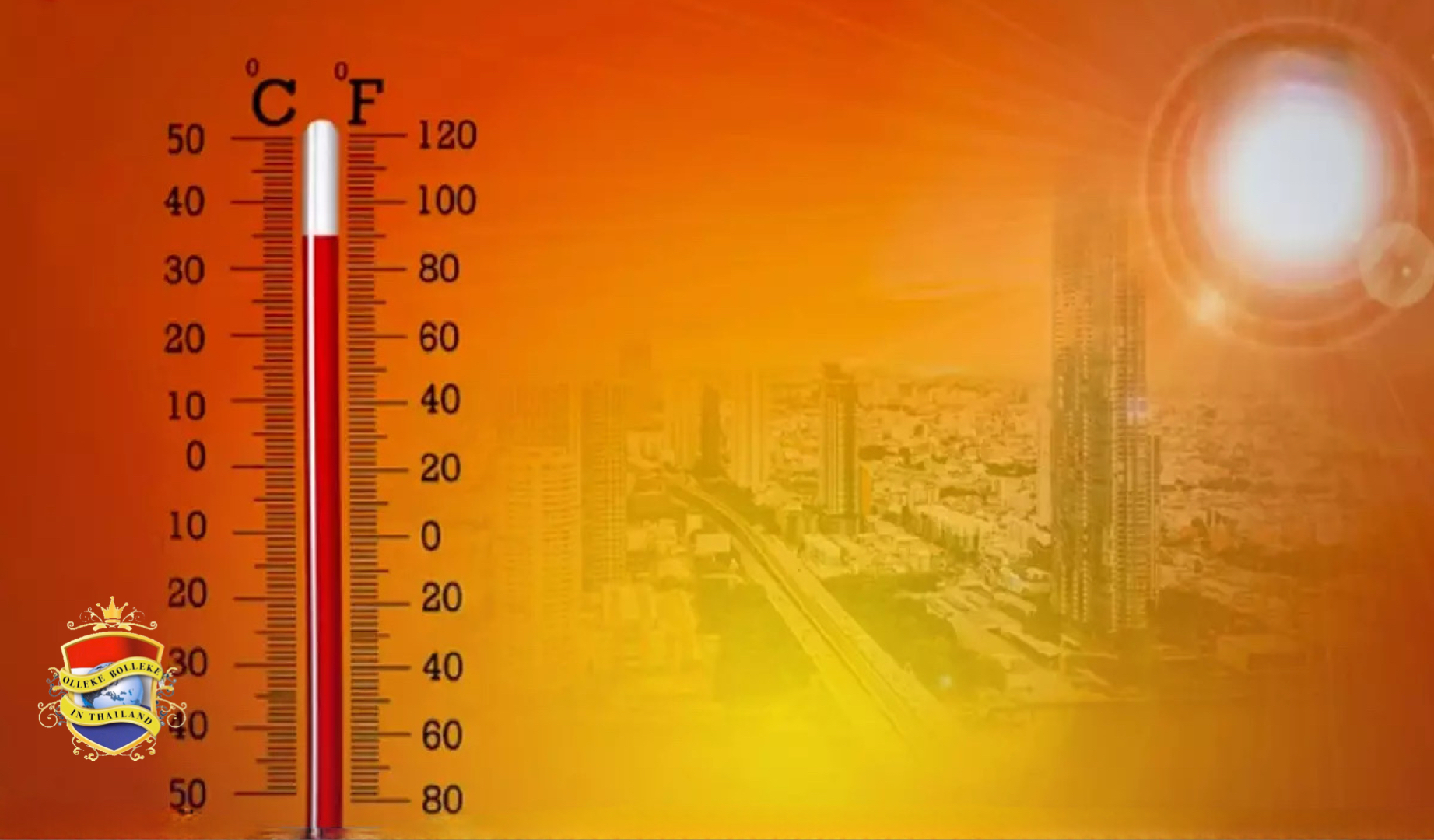 Morgen zullen in Bangkok en Krabi de warmste temperaturen in Thailand gemeten gaan worden.