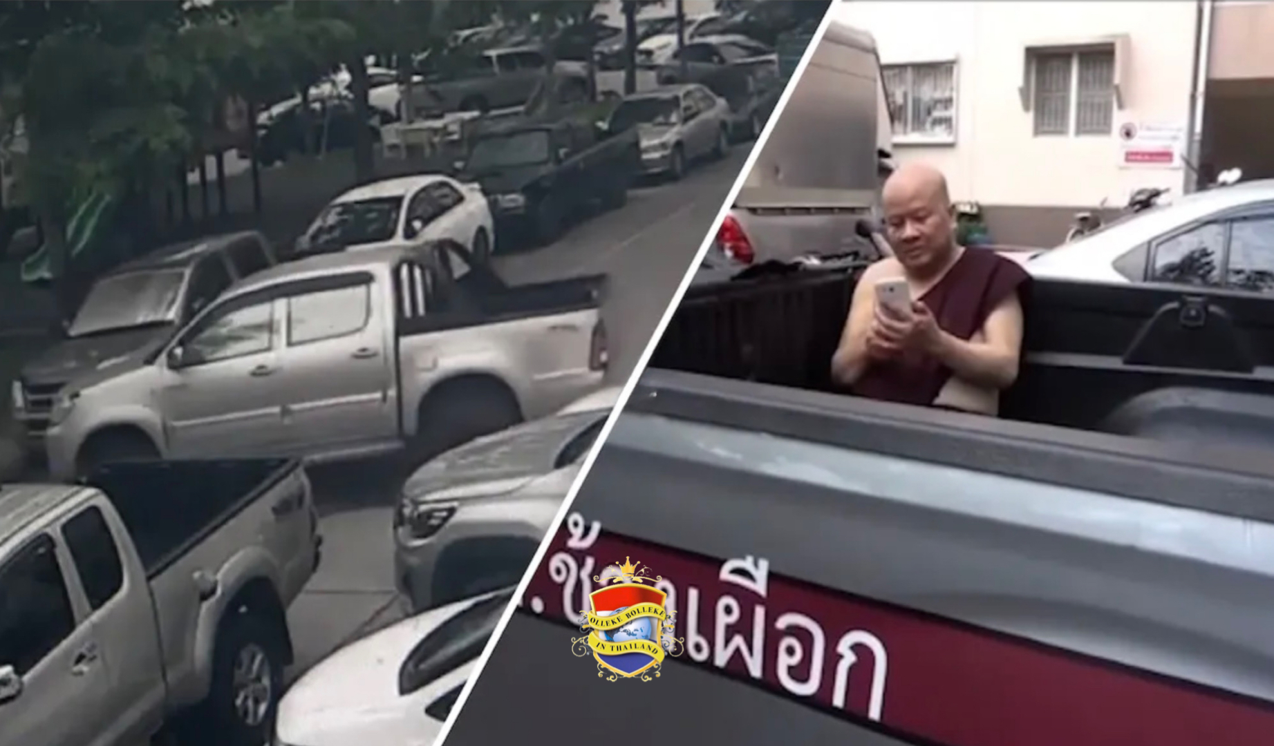 De monnik die in Thailand een ongeluk achter het stuur van een pick-up truck kreeg, overtrad het verbod van de Sangha administratie