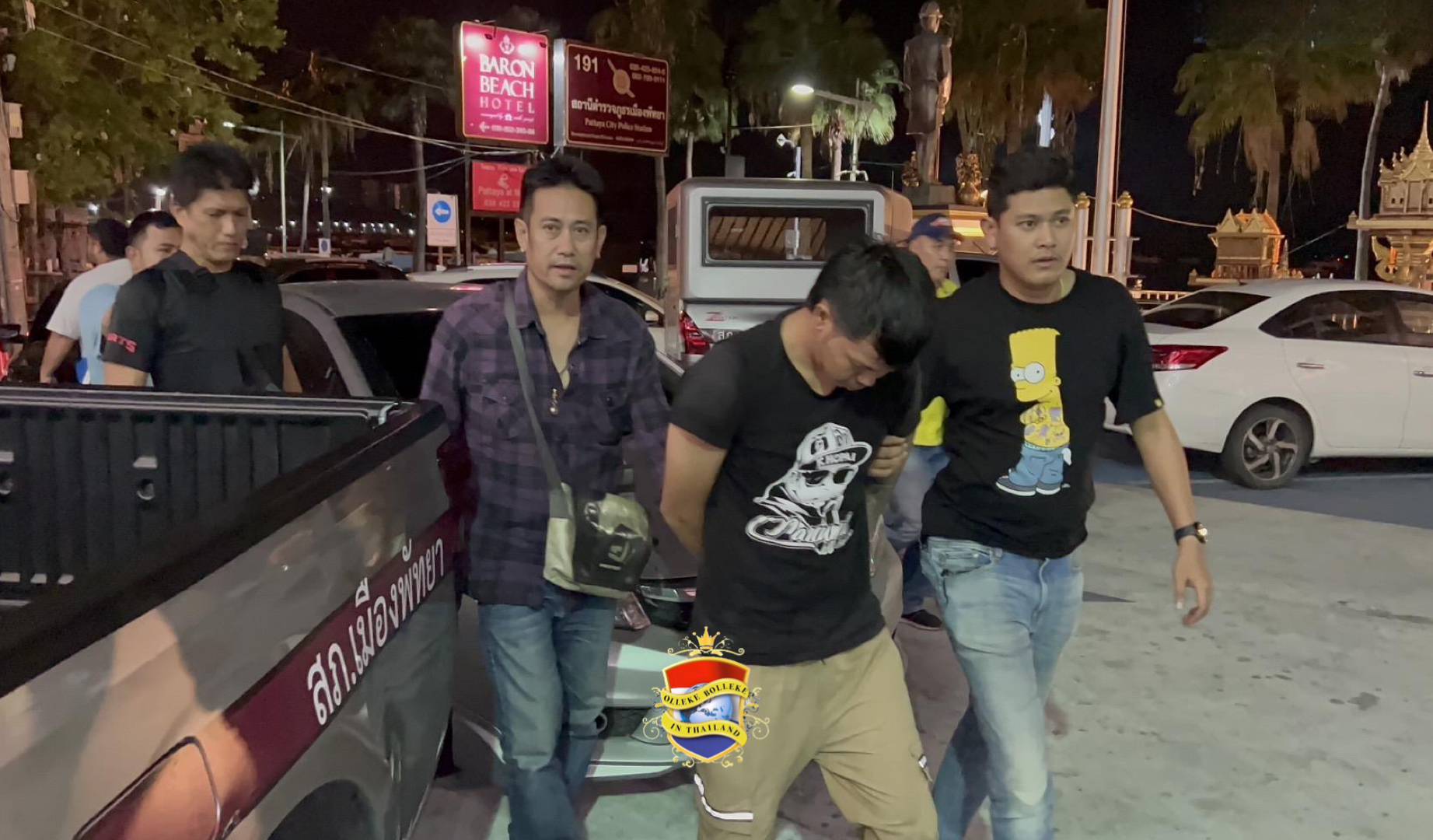 Twee mannen in pattaya gearresteerd voor de overval op Chinezen in hun huis