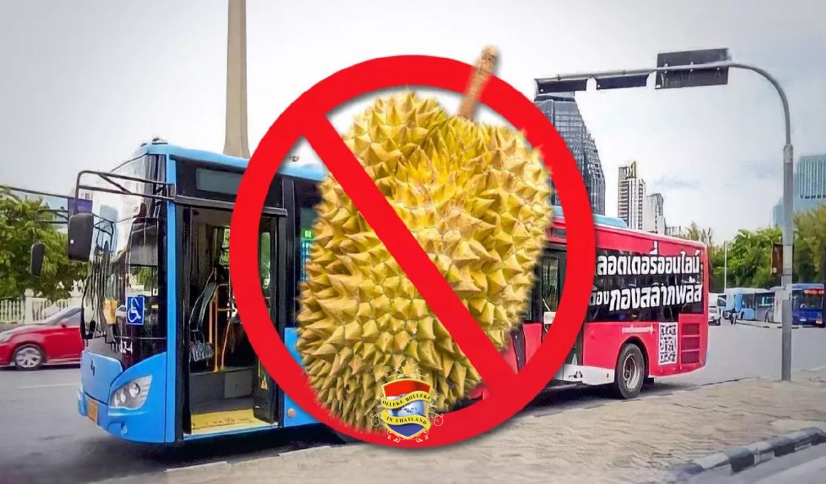 ‘S Werelds meest stinkende fruit’ is nu uit bussen in Bangkok verbannen