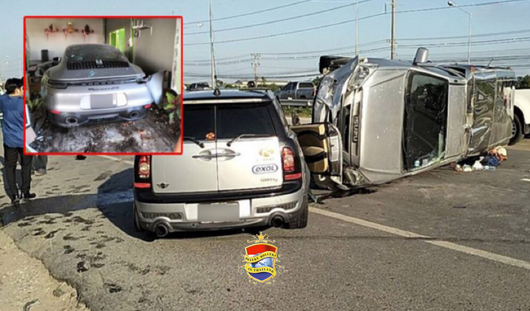 Straatrace in Oost-Thailand gaat finaal verkeerd, 14 leerlingen raakte gewond.