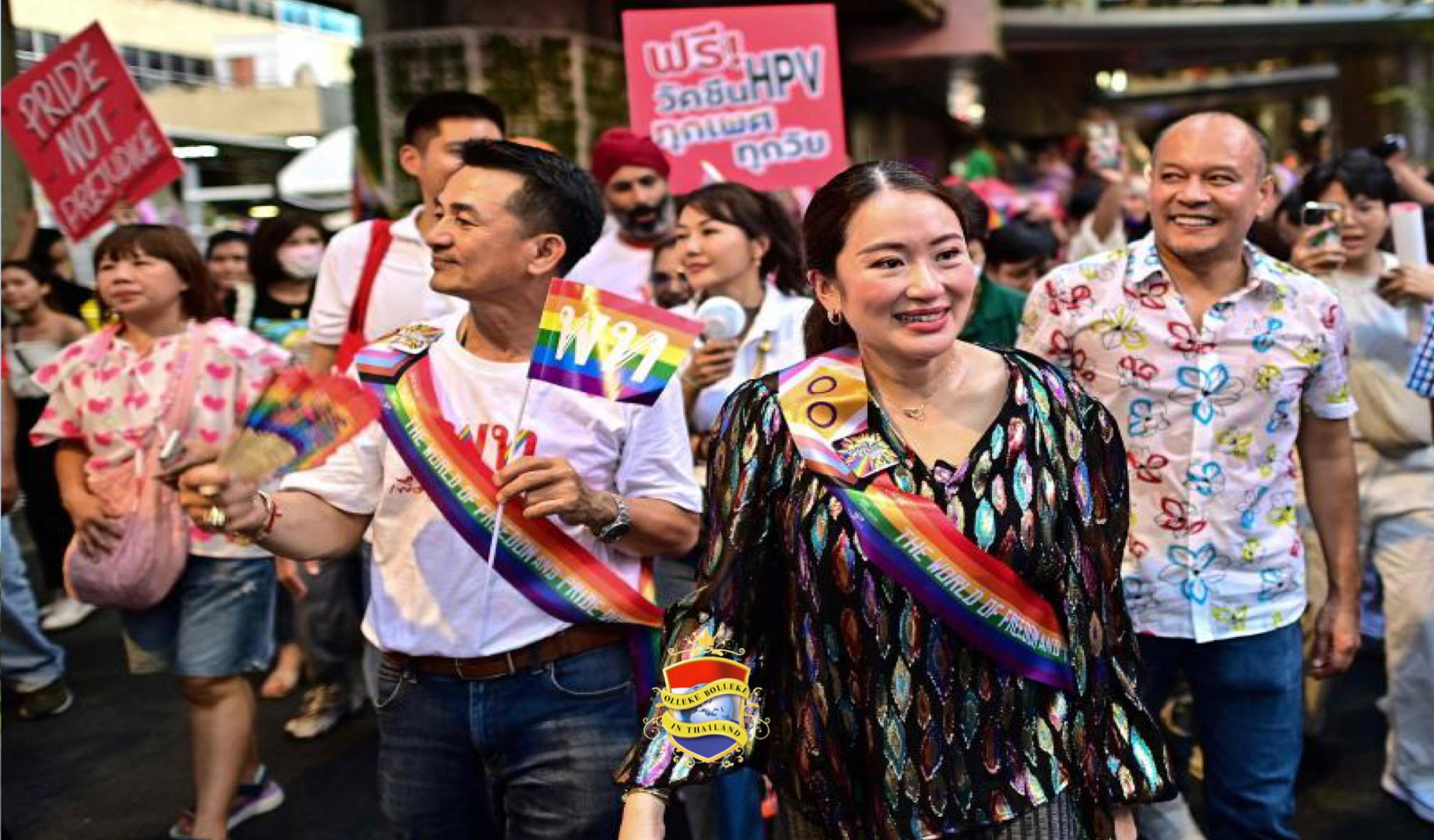 🎥 | De eerste kandidaat voor het premierschap van Thailand, loopt in Pride-parade van Bangkok mee en belooft huwelijk tussen mensen van hetzelfde geslacht