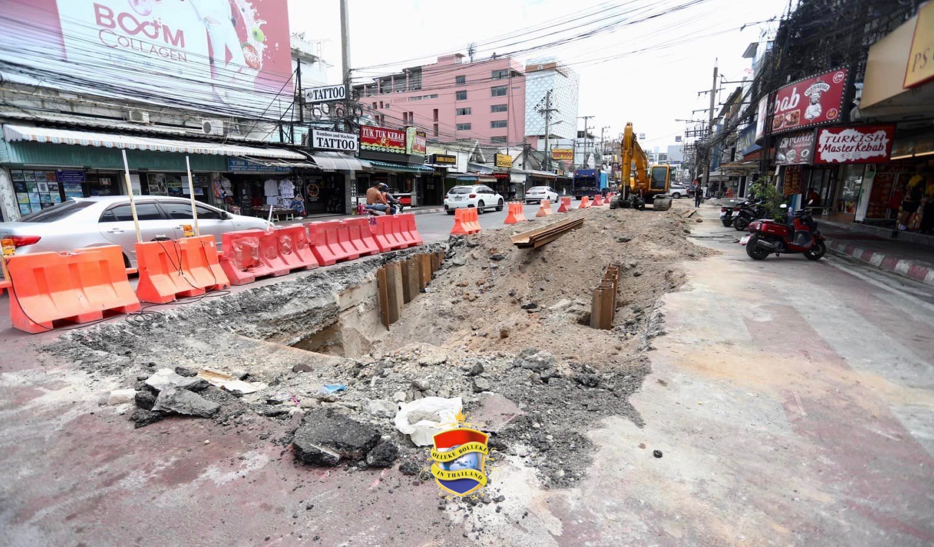 Burgemeester van Pattaya geeft opdracht om wegwerkzaamheden rond Second Road en Soi 15 Buakhao te versnellen