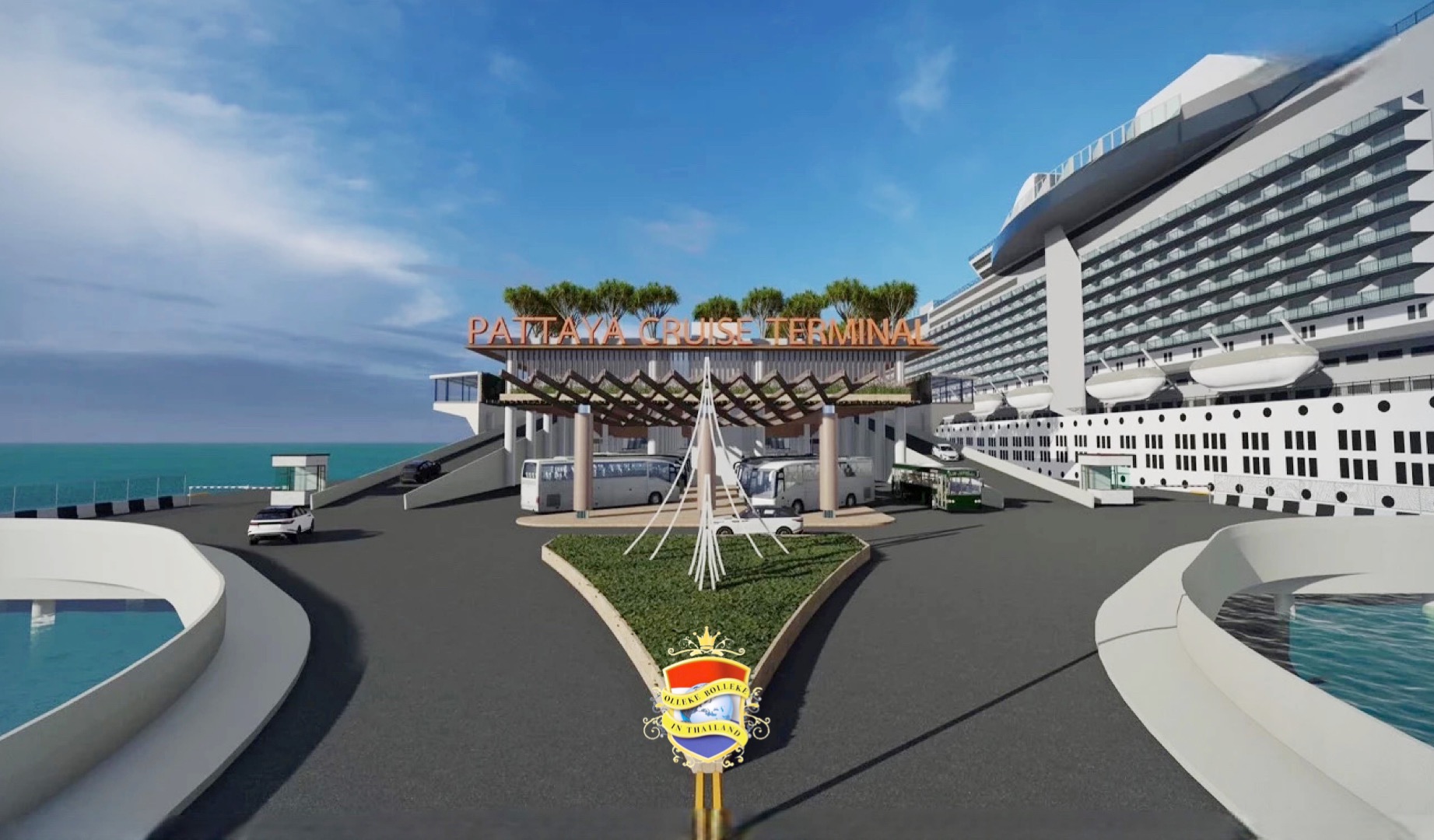 Pattaya gaat aan het werk om een terminal voor cruiseschepen onder een budget 7,4 miljard baht te realiseren