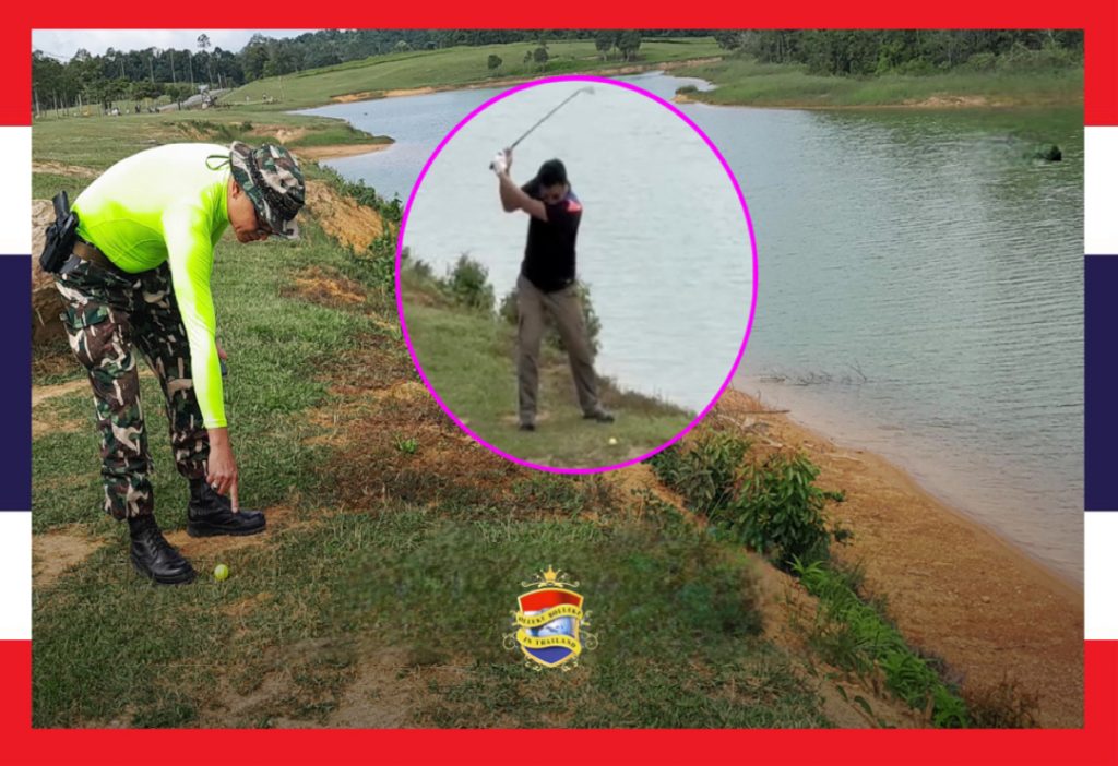 Minister van Milieu en Natuurbehoud gaat een golfspeler voor de rechtbank dagen wegens golfen in heilig nationaal park in Noordoost-Thailand 