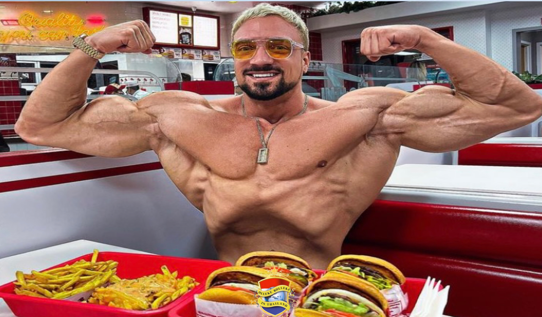 Bekende bodybuilder Mr. Joesthetics op 30-jarige leeftijd in Pattaya