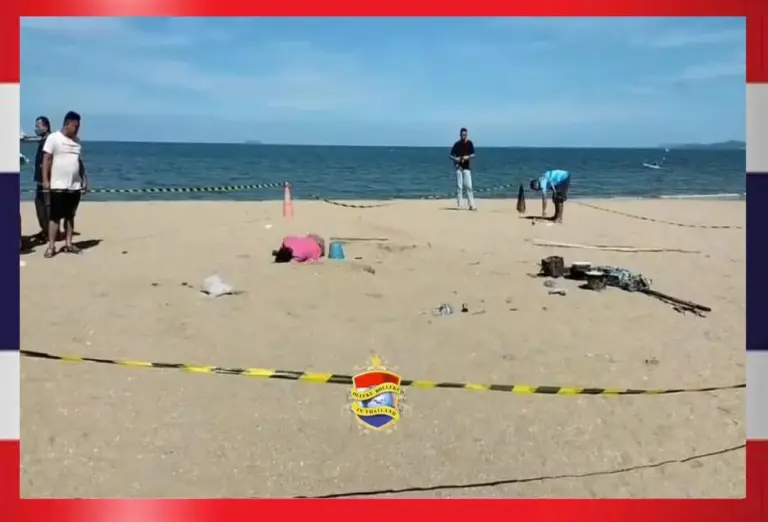 De politie onderzoekt een mogelijke moord op het strand van Jomtien Beach