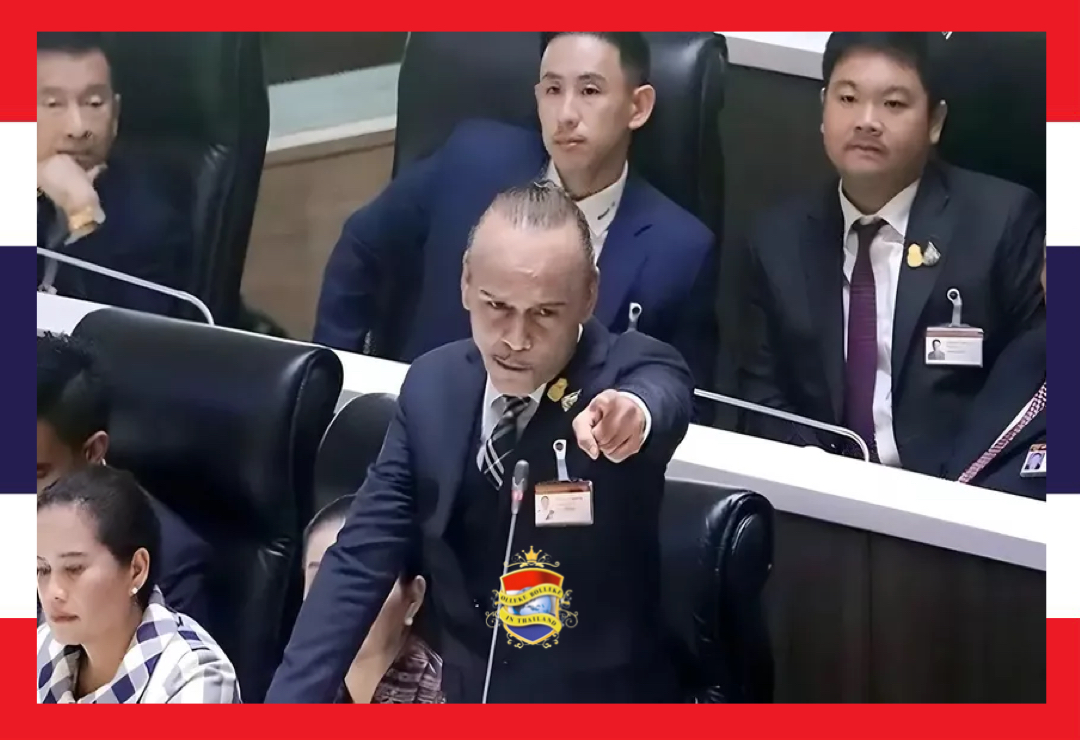 🎥 BIZAR | plv. voorzitter van de bhumjaithai-partij van Thailand roept op tot instellen van burgerwacht en een afschiet wet voor mensen die de Thaise monarchie beledigen.