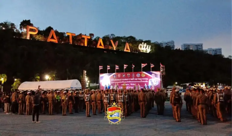 Het hele politiekorps van Pattaya slaat de handen ineen om de misdaad te bestrijden