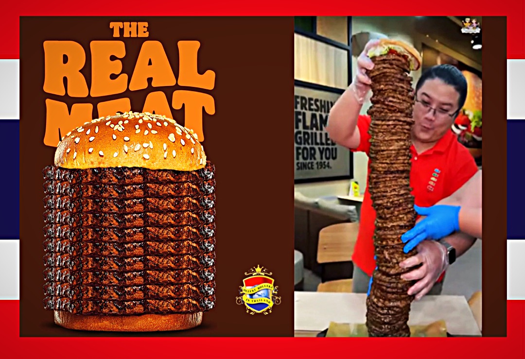 🎥 | Burger King Thailand lanceert burger met zoveel vlees als u zelf wilt