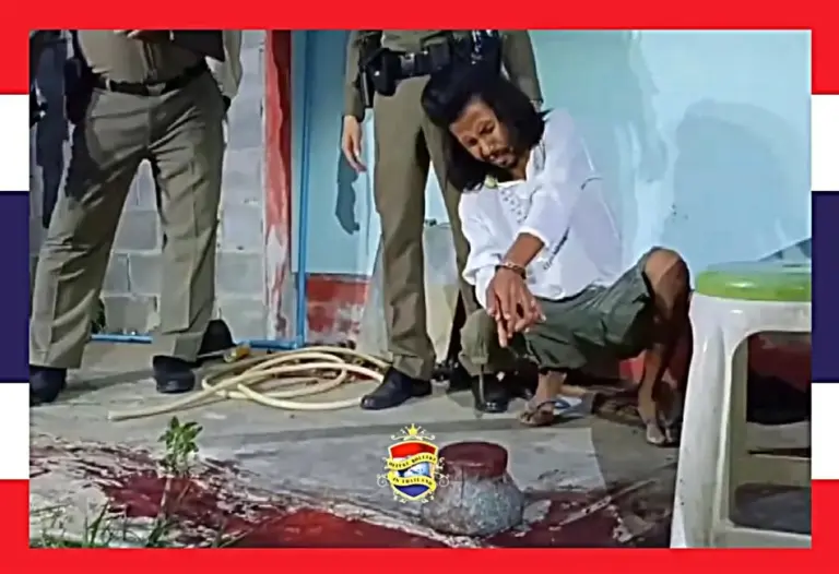 Man in Chonburi gearresteerd omdat hij zijn vrouw zou met een vijzelstamper hebben doodgeslagen