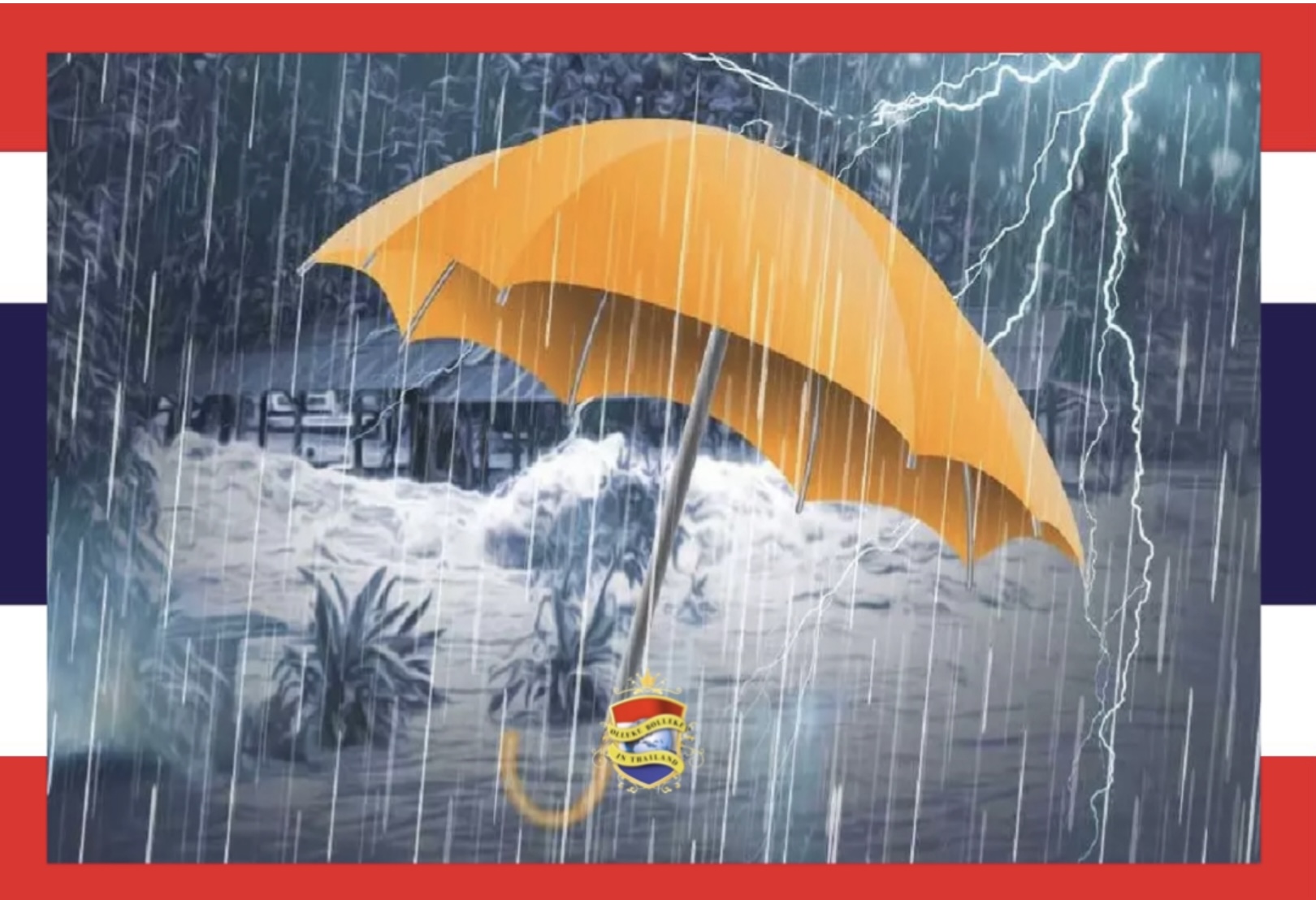 Er is voor een groot deel van Thailand zware regen voorspeld