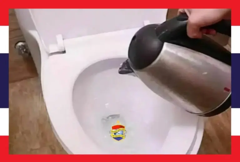 Volgens het Thaise hotelpersoneel  moeten gasten kokend water in het toilet gieten om hygiëne te verkrijgen 