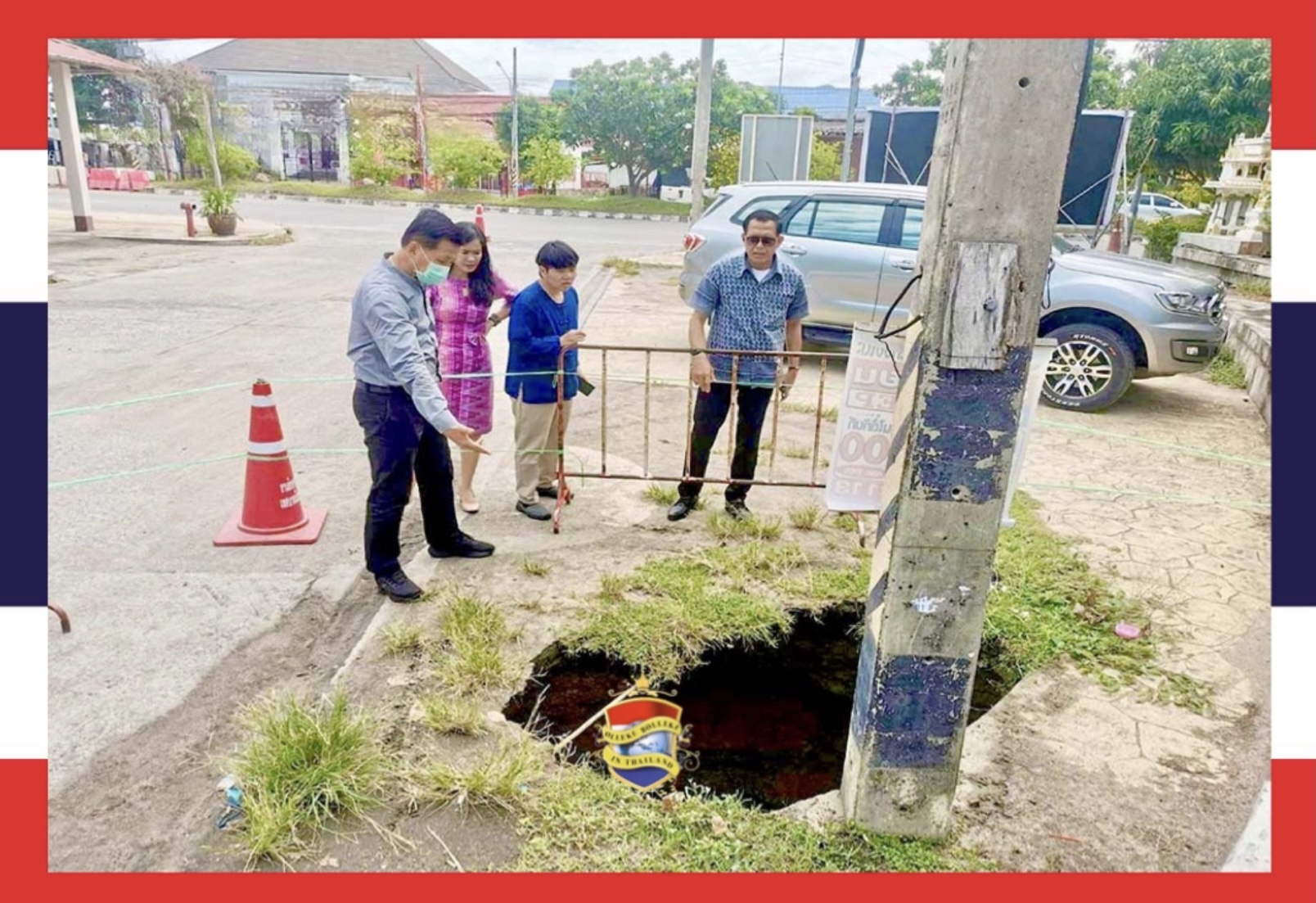 Bodemerosie zorgt voor een levensgevaarlijke situatie bij een kleuterschool in Zuid-Pattaya