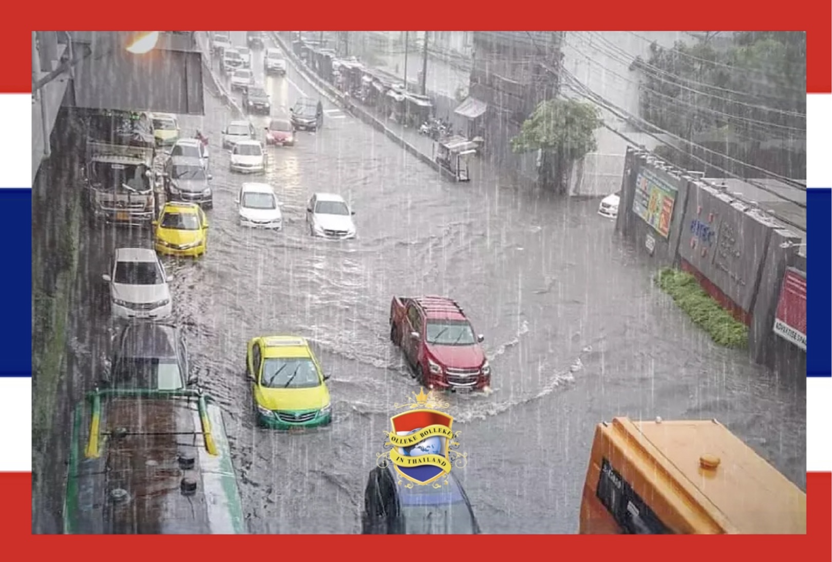Regen voor het grootste deel van Thailand voorspeld