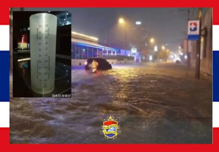 Het nieuwe afvoersysteem van Pattaya blijkt effectief na de stevige onweersbui van afgelopen vrijdagavond