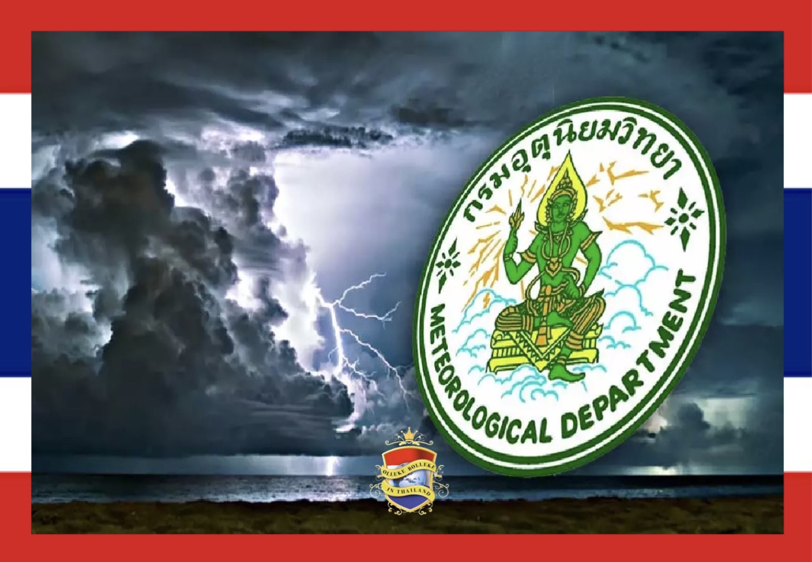 32 provincies in Thailand gewaarschuwd voor extreme regenbuien, met op zee metershoge golven