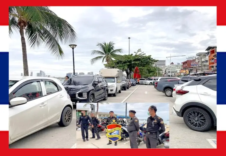 Parkeren op alle openbare wegen en parkeerplaatsen in Pattaya blijft (vooralsnog) gratis 