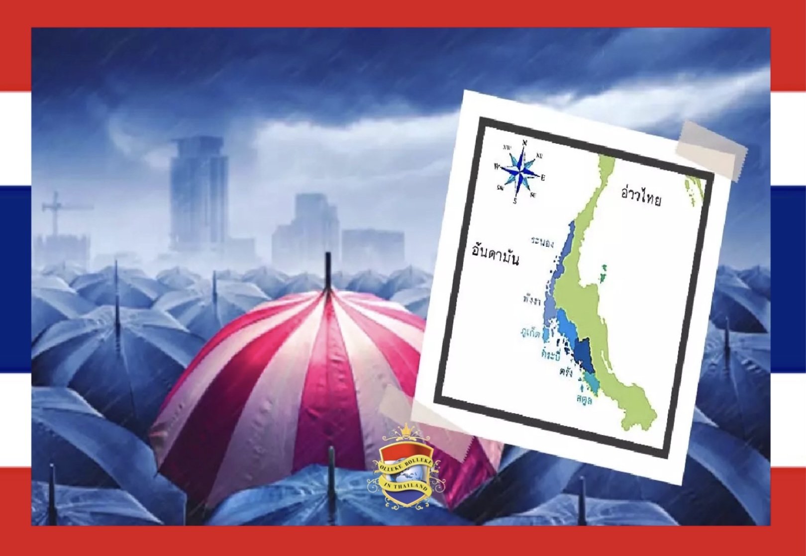 Bewolkt met zonnige perioden voor het overgrote deel van Thailand