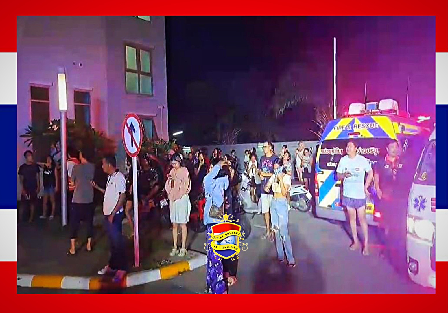 Felle brand in het Trust Condominium in Pattaya joeg de bewoners in rap tempo het gebouw uit