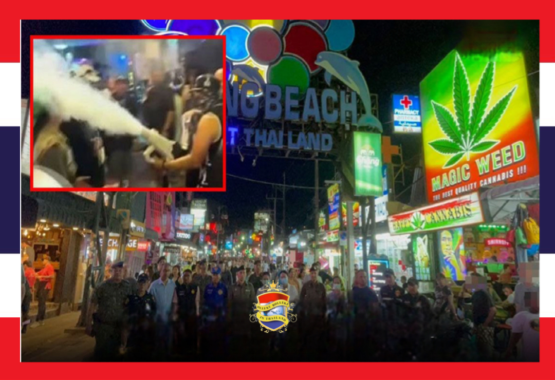 Amerikaan bootst Ghostbusters-scène na met cannabisnevel op de Bangla Road in Phuket