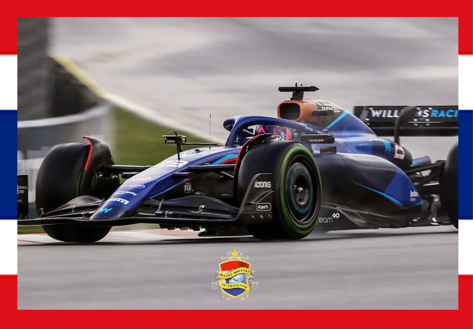 Alexander Albon verbaasd over de regenrace op Zandvoort: ‘Het leek Thailand wel, een echte moessonregen!’