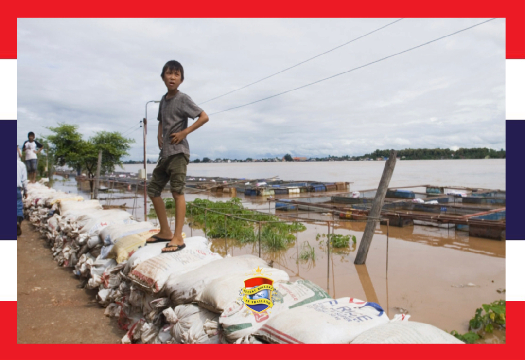 Premier Thailand bezorgt over de zware regenval die de Mekong rivier zwaar zal laten zwellen