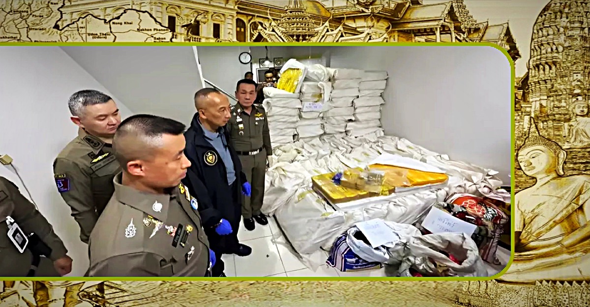 Politie Thailand ontmantelt een groot drugssyndicaat en neemt verdovende middelen ter waarde van 300 miljoen baht in beslag 