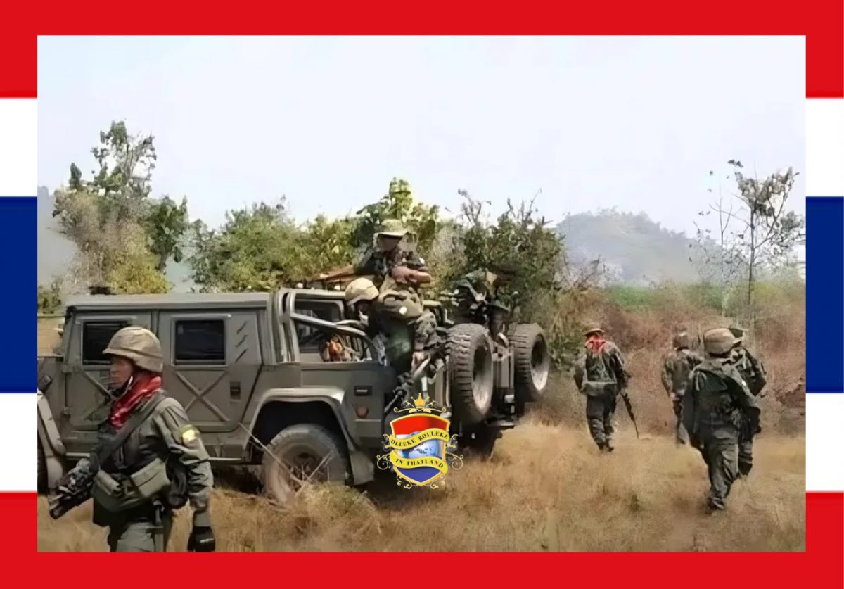 Zwaarbewapende soldaten trokken de grens van Thailand over en veroorzaakte angst en verwarring