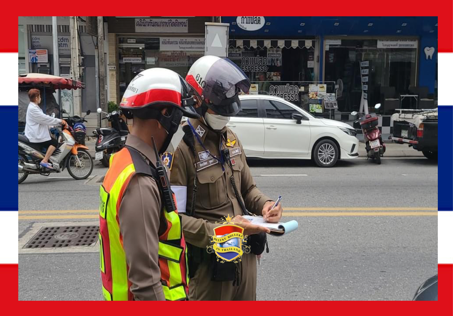Realiteit van de dag, voor fout parkeren op de South Road van Pattaya krijgt u vanaf gisteren een boete van 2000 baht