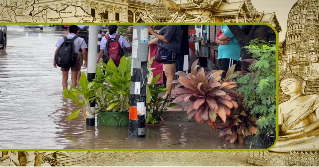 In de provincie Khon Kaen in Noordoost-Thailand is het pompen of verzuipen geblazen 
