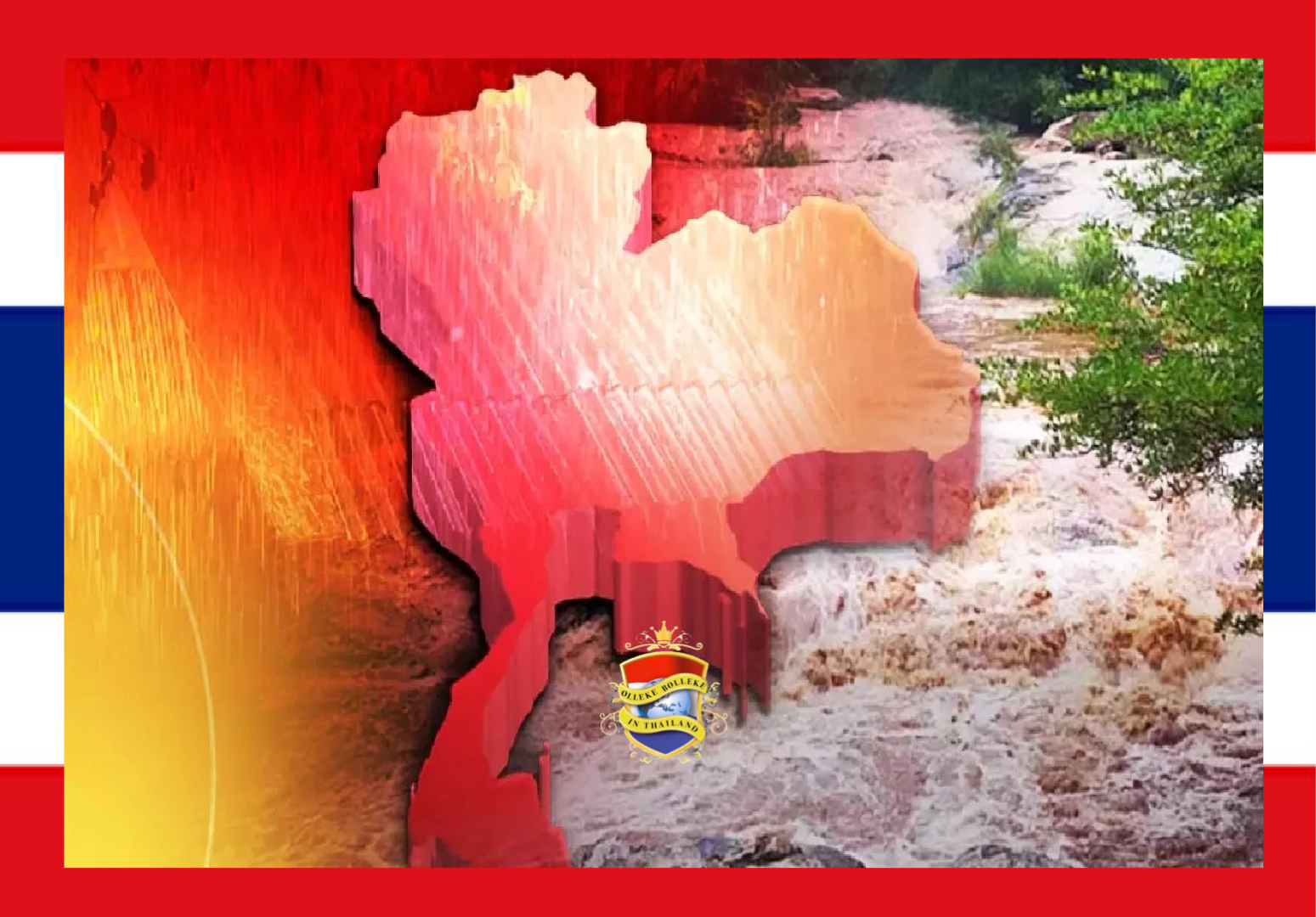 Waarschuwingen voor zware regenval voor heel Thailand