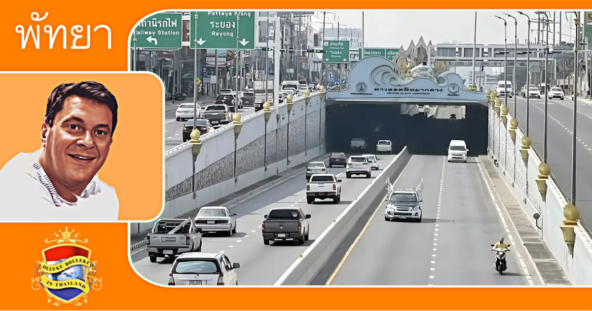 Burgemeester van Pattaya stelt voor om CCTV-camera’s te installeren om motorfietsen ervan te weerhouden door de Sukhumvit tunnel te sjezen