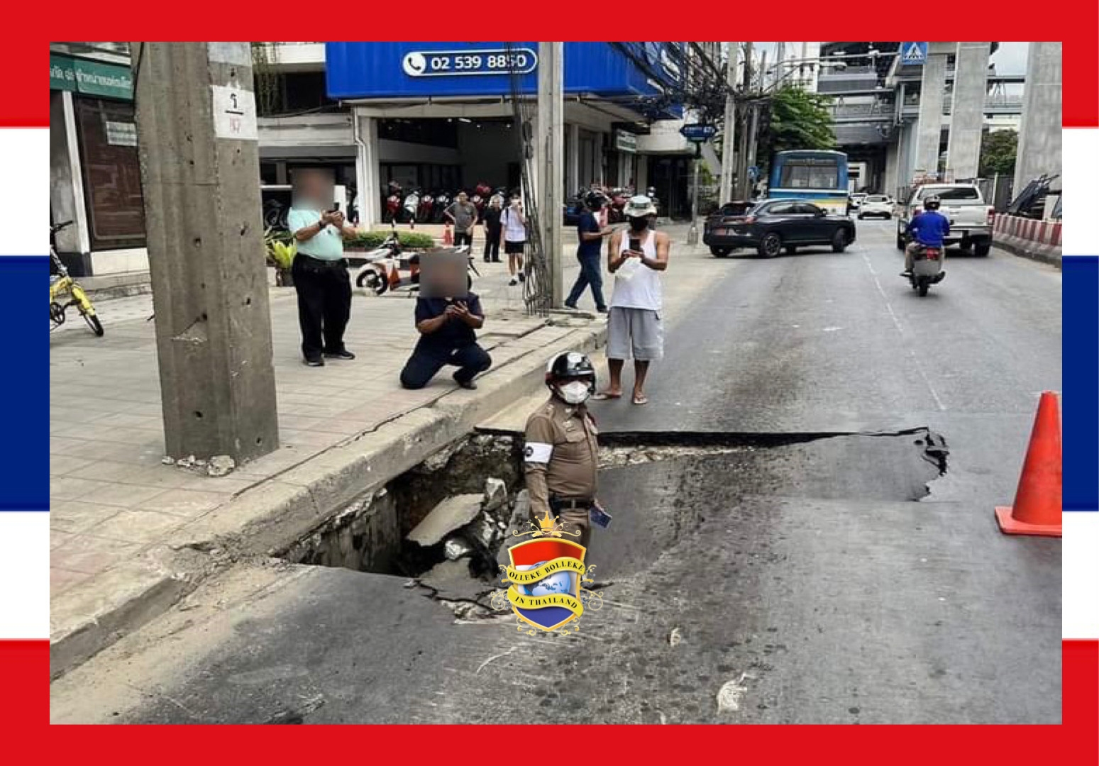 Zinkgat chaos in de hoofdstad van Thailand zorgt voor ergerlijke verkeersopstoppingen 