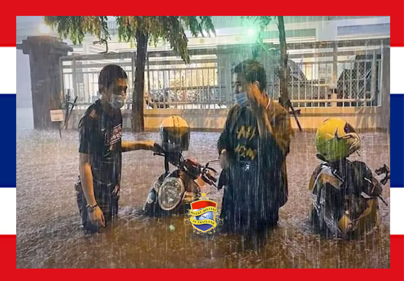 Zware regens treffen 44 provincies in Thailand, ook bangkok ontkomt hier niet aan!