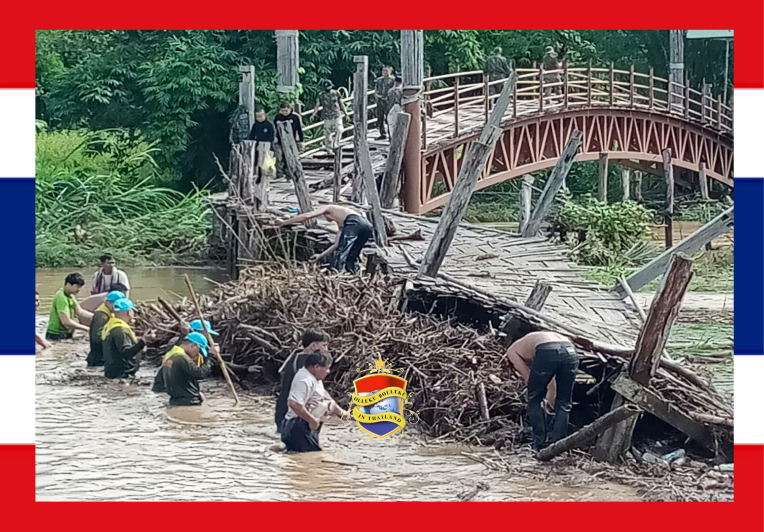 Plotse overstromingen in Noord-Thailand veroorzaken grote ellende, Thaise vrouw wordt vermist