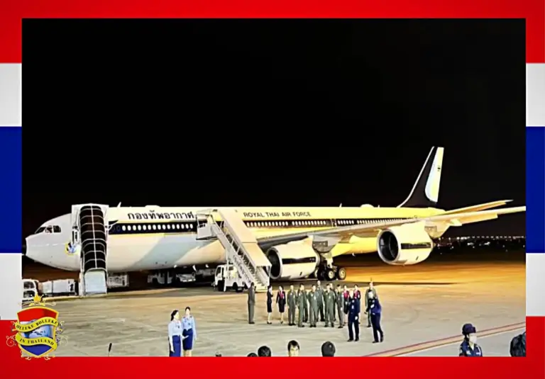 Thaise luchtmacht krijgt toestemming om met een Airbus 340-500, zes vluchten uit te voeren om Thaise mensen uit Israël op te halen 