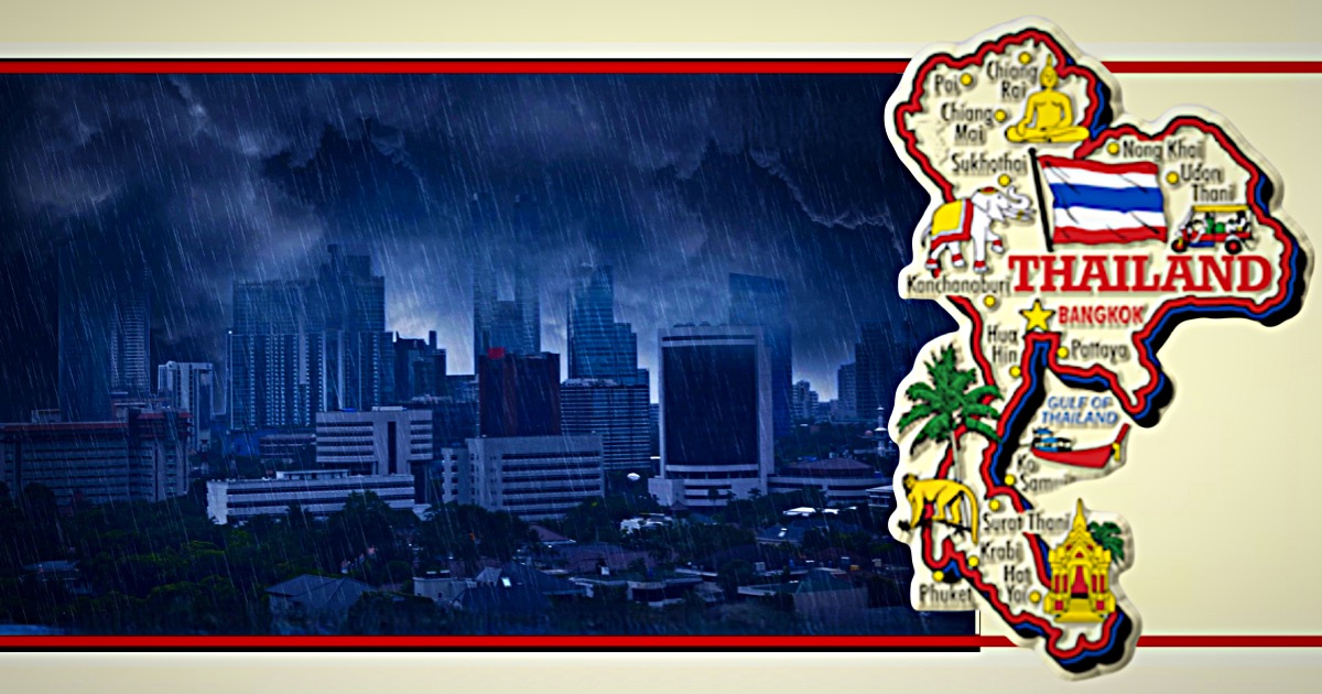 Er worden zware regen- en onweersbuien voor 47 provincies in Thailand voorspeld