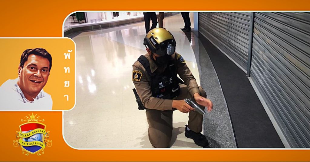 Politie Pattaya voerde in Central Pattaya Mall een heuse antiterreur exercise op