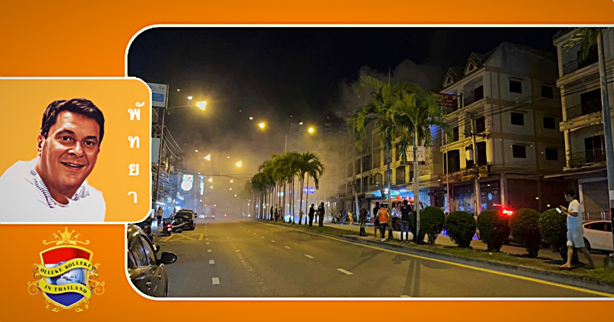 Tandheelkundige Kliniek aan de Thappraya Road in Pattaya in vlammen opgegaan