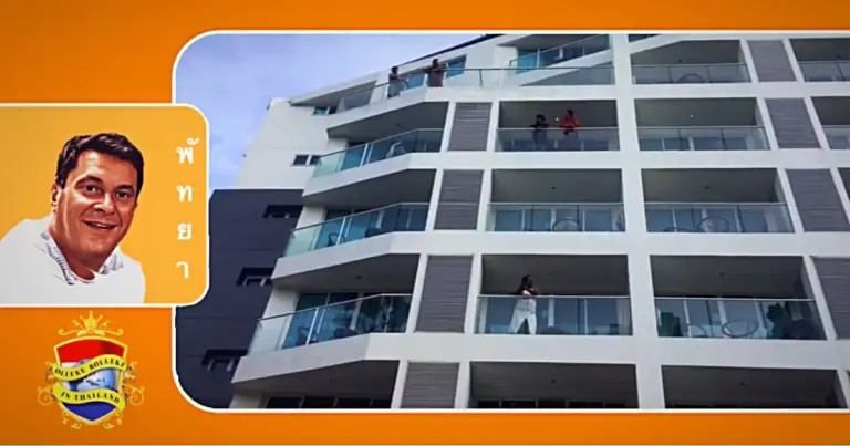Door brand in paniek geraakte gasten, ontvluchtte met gevaar voor leven hun hotel in hartje Pattaya 