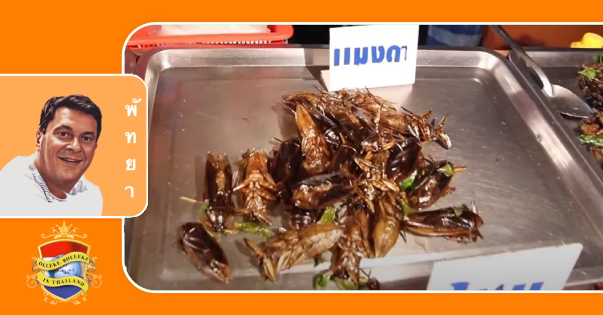 Probeer deze Thaise snack eens, een vers gegrilde Reuzenwaterwants (Maeng da)