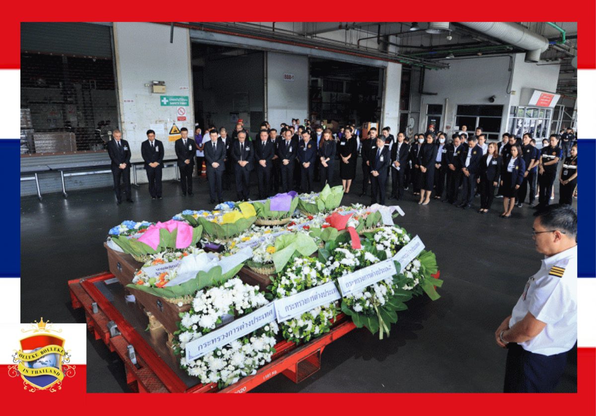 De eerste in Israel omgekomen Thaise arbeiders zijn in Thailand aangekomen 